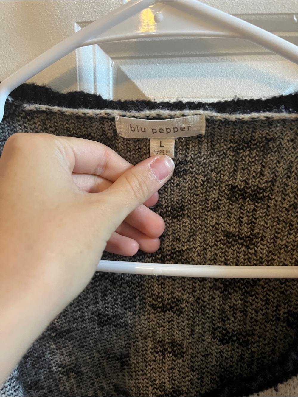 Navy & Tan Patterned Button-Front Cardigan - Picture 2 of 4